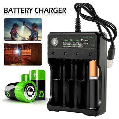 

Battery Charger Universal Smart Chargers for Rechargeable Batteries Li-ion 10440 14500 16340 16650 14650 18350 18500 18650
