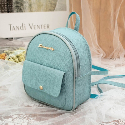 

New Mini Backpack Women Pu Leather Shoulder Bag Teenage Girls Multi-Function Small Phone Pouch Women Backpack
