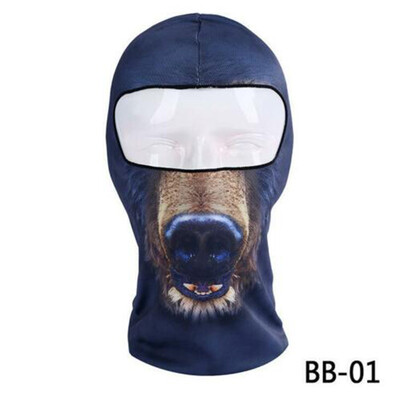 

Outdoor Motorcycle Full Face Mask Animal Thin Cycling Sport Protection Gear 3D
