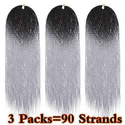 

3 Packs Befunny Senegalese Twist Crochet Hair Braids Small Havana Mambo Twist Crochet Braiding Hair Hairstyles For Women
