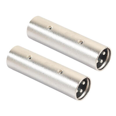 

2pcs 3Pin XLR Male to XLR Male Microphone Power For Adapter Plug Connector