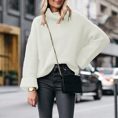 

〖Follure〗Women Autumn Winter Sweater Thick Needle High Collar Pullover Sweater