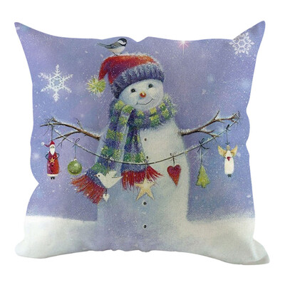 

Siaonvr Christmas Pillow Cover Pillowcases Decorative Sofa Cushion Cover Home Decoration