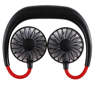 

〖Follure〗Rechargeable Portable USB Neckband Lazy Neck Hanging Style Dual Cooling Fan