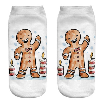 

Gobestart Unisex Christmas Funny 3D Fashion Printed Casual Socks Cute Low Cut Ankle Socks