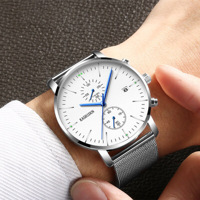 

Authentic Caseton Watch Mens Sports Quartz Watch Waterproof Fashion Trend Luminous Milan Strap Mens Watch Hand