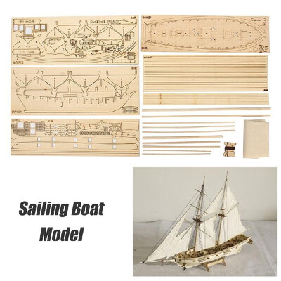 

DIY Ship Assembly Model Kits Wooden Sailing Boat Scale Model Decoration Toys Gifts for Kids Adults