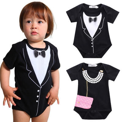 

Toddlers Newborn Baby Girl Boy Tuxedo Bodysuit Romper Jumpsuit One-pieces 0-18M