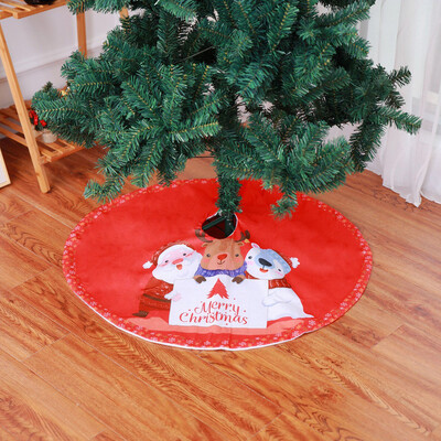 

〖Follure〗Long hair Non-woven Christmas Tree Skirt Ornament 35inch Diameter Christmas
