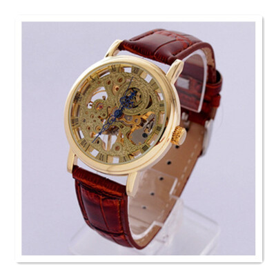 

2018 watch ladies automatic waterproof belt hollow female table trend simple fashion couple student sports mechanical watch