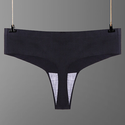 

Womens Underwear Solid Thin Seamless Lingerie Briefs Bikini Thongs Knicker Sissy