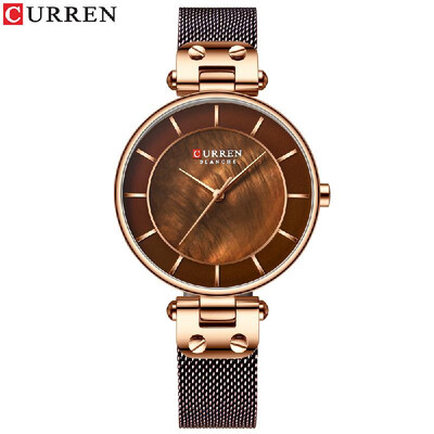 

Curren Woman Watches Waterproof Alloy Case Stainless Steel Band Quartz Watch Fashion Exquisite Wristwatch