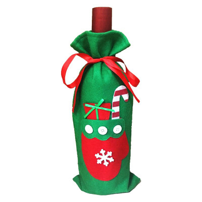 

Christmas Wine Bottle Cover Bag Navidad Banquet Christmas Dinner Party Xmas Plush Cute Snowmen Table Decor New Years Supplies