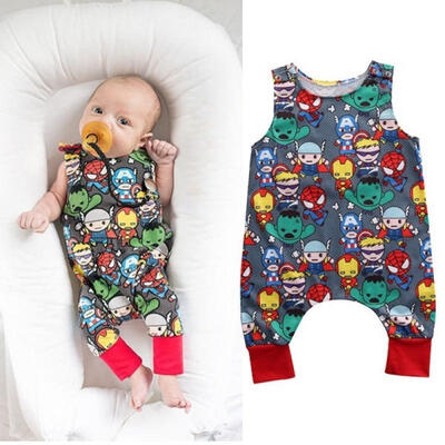

Newborn Baby Boy Girl Clothes Novelty Cartoon Romper Bodysuit Jumpsuit Outfits