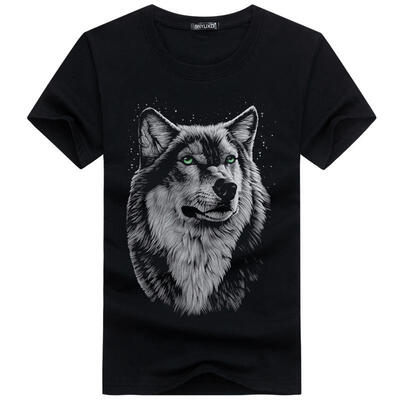 

New 2019 Fashion New Summer Brand Large Size 3D Wolf Head T-shirt Fashion T Shirt Short Sleeves3D Printed T Shirt