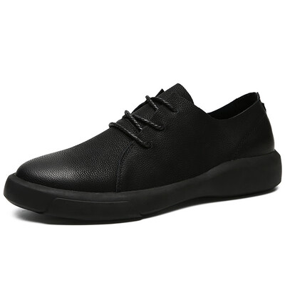 

Mens Shoes Fashion Lace Up Shoes Casual Breathable Shoes For Men Genuine Leather Formal Shoes Black Brown Size 38-46