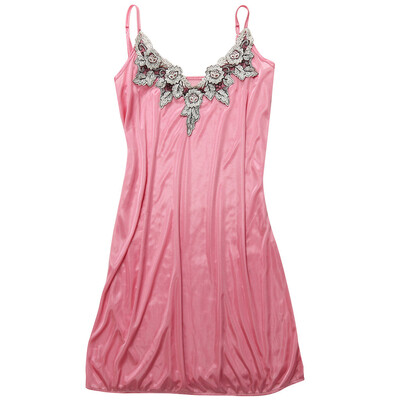 

Toponeto Womens Sexy Satin Lingerie Sleeveless Pajamas Underwear Nightdress