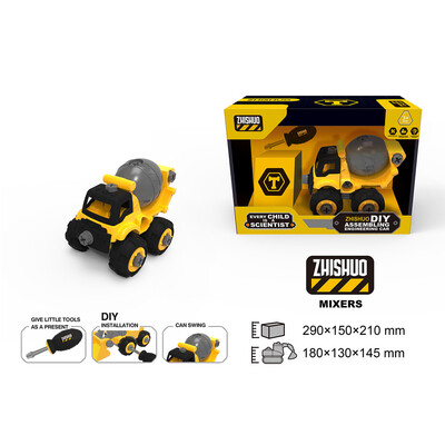 

Tailored 1PC Fashion Kids Child Baby Assembly Cartoon Truck Car Educational Toy Gift