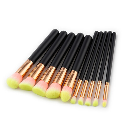 

〖Follure〗New 10Pcs Cosmetic Eyebrow Eyeshadow Brush Makeup Brush Sets Kits Tools
