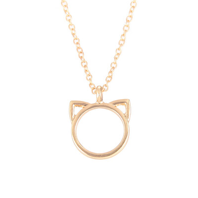 

Fashion Cat Ear Animal Shape Pendant Sweater Chain Necklace Jewelry Party
