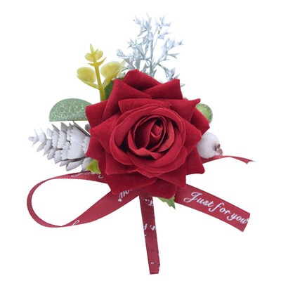 

Groomsman MenWomen Corsage Flower Wrist Flower Brooch Groom Boutonniere Wedding