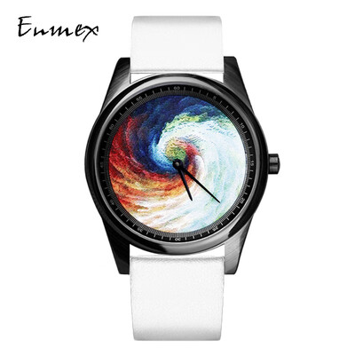 

Festival gift Enmex creative design wrist watch vein fate winding deep temperament wrist watch