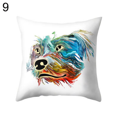 

Multi-Color Animal Face Square Throw Pillow Case Cushion Cover Bedding Articles