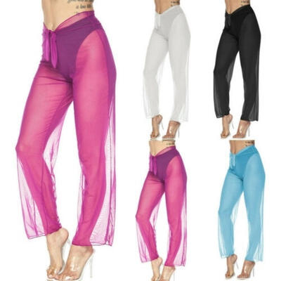 

Women Beach Mesh Sheer Bikini Cover Up Swimwear Bathing Pants Trousers