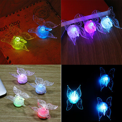 

〖Follure〗5 Pcs Wall Stickers Acrylic Butterfly LED Lights Wall Stickers 3D House Decor