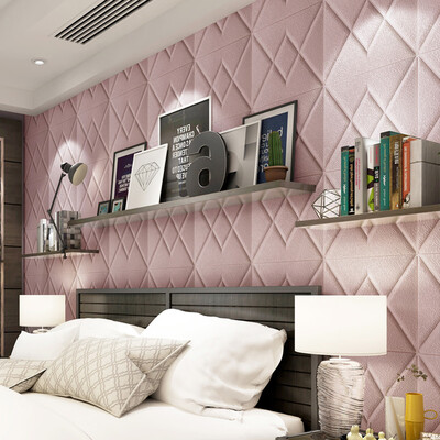 

Gobestart New PE Foam 3D Wallpaper DIY Wall Stickers Wall Decor Embossed Brick Stone A
