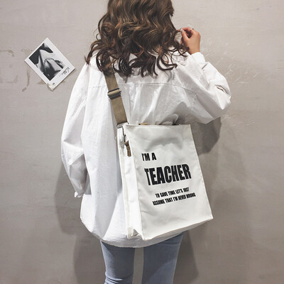 

Bag bag female 2019 new large-capacity portable shopping canvas bag tide Korean version of the casual broadband shoulder Messenger bag