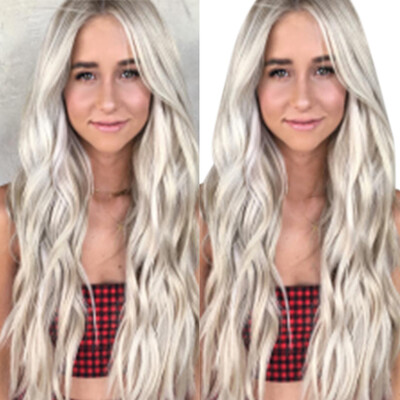 

〖Follure〗Women Mix Colors Gradient Long Curly Synthetic Wig Full Wig Wavy Wig