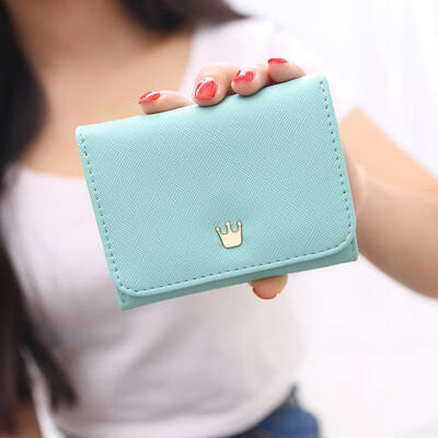 

Womens PU Leather Wallet Purse With Snap Button Closure Card Photo Holder Note Compartment Detachable Zipper Pocket
