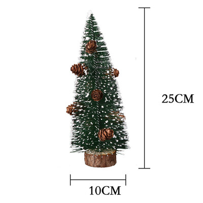 

Siaonvr Mini Pine Needle Christmas Tree Party Decoration Flocking Sticky White Snow Tree