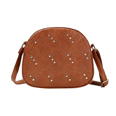 

Tailored Women New Fashion Rivet Small Round Bag Messenger Crossbody Shoulder Bag