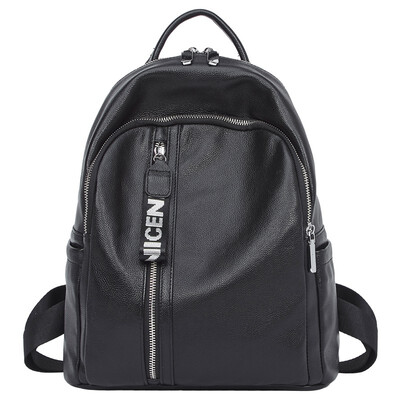 

2009 New Cowhide Leisure Womens Backpack Baitie College Wind Shoulder Bag