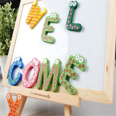 

Siaonvr Baby toys 26pcs Letters Kids Wooden Alphabet Fridge Magnet Child Educational