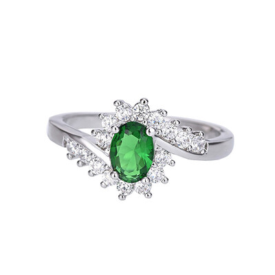 

Creative Artificial Diamond Crystal Zircon Ring