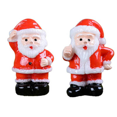 

2PCS Garden Miniature Resin Red Clothes Snowman Pots Craft Micro Landscape Mini DIY Decoration