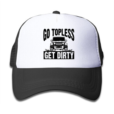 

Go Topless Get Dirty Baseball Hat Adjustable Back Mesh Cap For Child