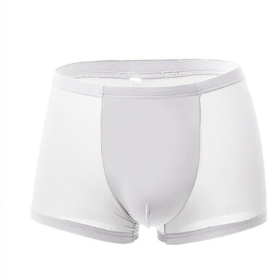 

Explosive Pure Color Ultra-thin Air-permeable Mens Underwear Sexy Transparent Flat-angle Shorts Free of Freight