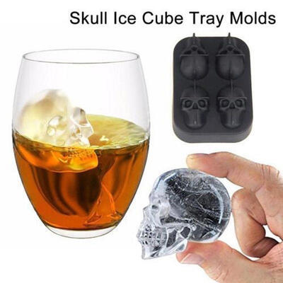 

Tovolo Skull Ice Molds 1pcs Large Silicone Cocktails Whiskey Halloween Party
