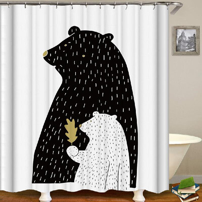 

Shower Curtain Animal Print Blackout Curtains Waterproof Mildew-proof Bathroom Curtain 71"x71