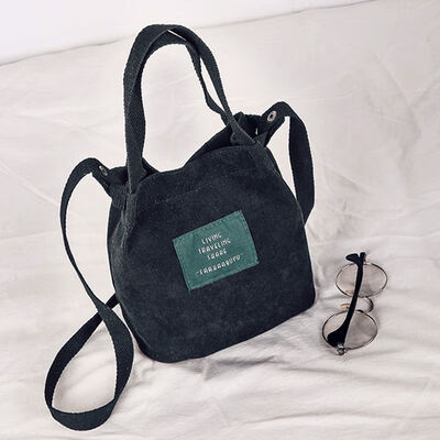 

2019 Brand Designer Handbags Fashion Corduroy Shoulder Bags Soft Letter Print Reusable Shopping Bags Top Quality Travel Bags