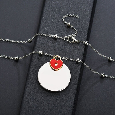 

Simple Ladies Round Pendant Necklace OL Style High Quality European And American Personality Charm Wedding Party Fashion Jewelry