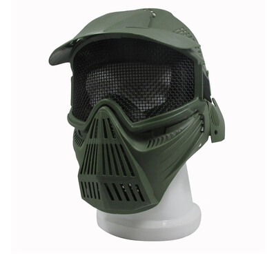 

29x19x22cm Outdoor Full Face Metal Mesh Paintball Protection Mask 1pc Adjustable