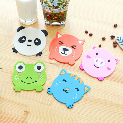 

Animal Silicone Dining Table Place Mat Coaster Kitchen Accessories Cup Bar Mug Cartoon World Shop