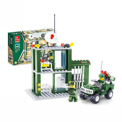 

Plastic Military Vehicle Troop Mini Building Blocks DIY Assembly Toy For Children Kids