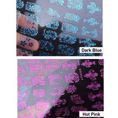 

Toponeto DIY Decoration Tools 3D Silver Flower Nail Art Stickers Decals Stamping