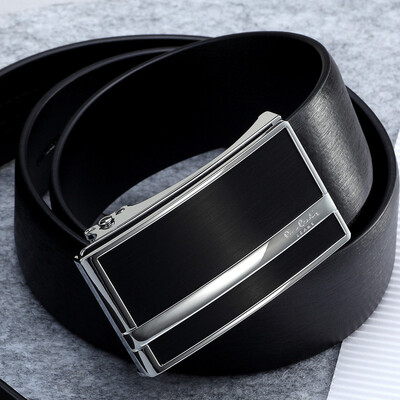 

Pierca card belre cardin belt mens leather automatic buckle business casual belt simple trend pants belt JEA80411315AA black